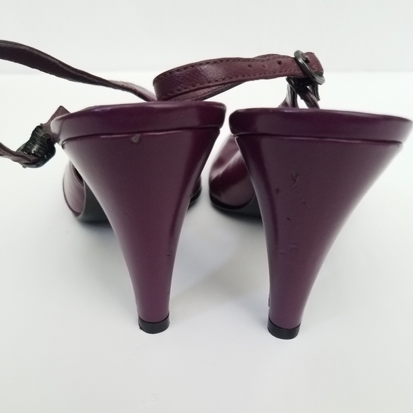 Purple peep toe heels from the 80s - Picture 4 of 4